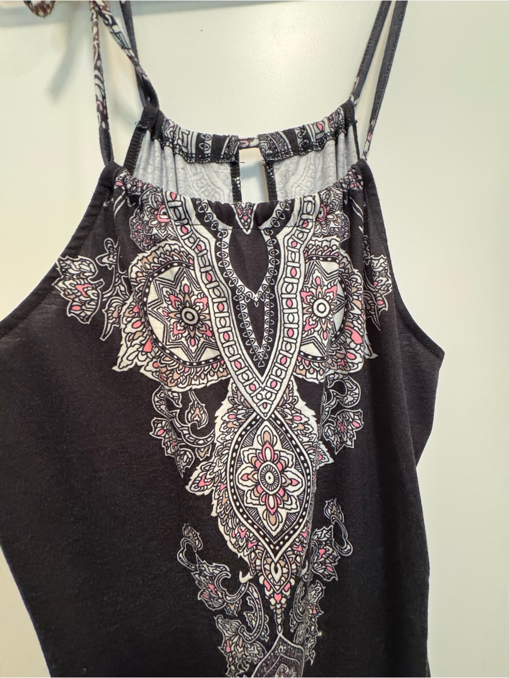 Black Paisley Print Spaghetti Strap Dress - Picture 4 of 5